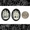 Black and Ivory Three Muses Cameos 30mm x 40mm Cameos - Set of Two - CAM222